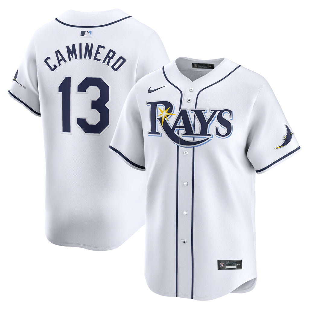Youth Tampa Bay Rays Junior Caminero Nike White Home Limited Player Jersey - 2