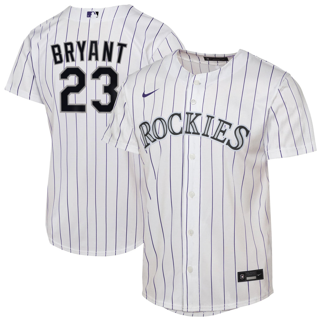 Youth Colorado Rockies Kris Bryant Nike White Home Replica Player Jersey - 2