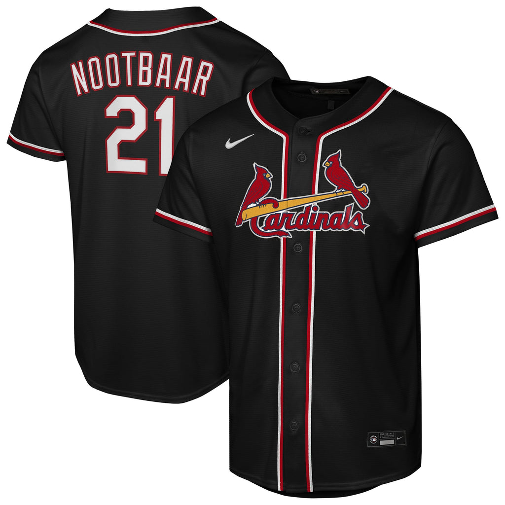 Youth St. Louis Cardinals Lars Nootbaar Nike Black Fashion Replica Player Jersey - 2
