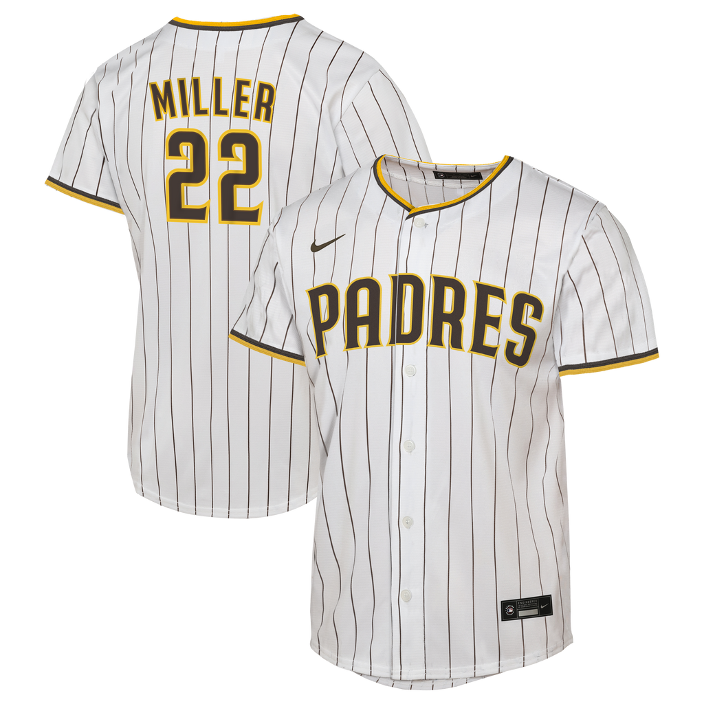 Youth San Diego Padres Mason Miller Nike White Home Replica Jersey - 2