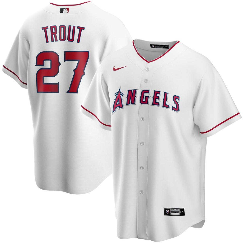 Youth Los Angeles Angels Mike Trout Nike White Alternate Replica Player Jersey - 2