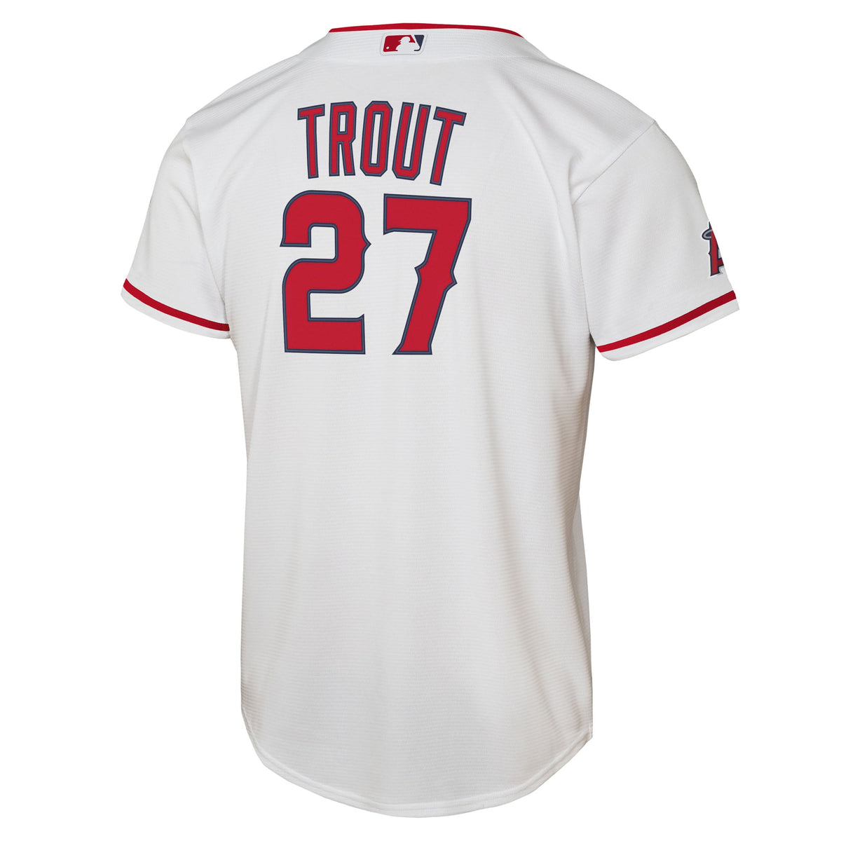 Youth Los Angeles Angels Mike Trout Nike White Home Stadium Player Jersey - 4
