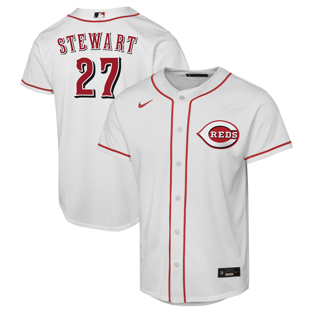 Youth Cincinnati Reds Sal Stewart Nike White Home Replica Player Jersey - 2