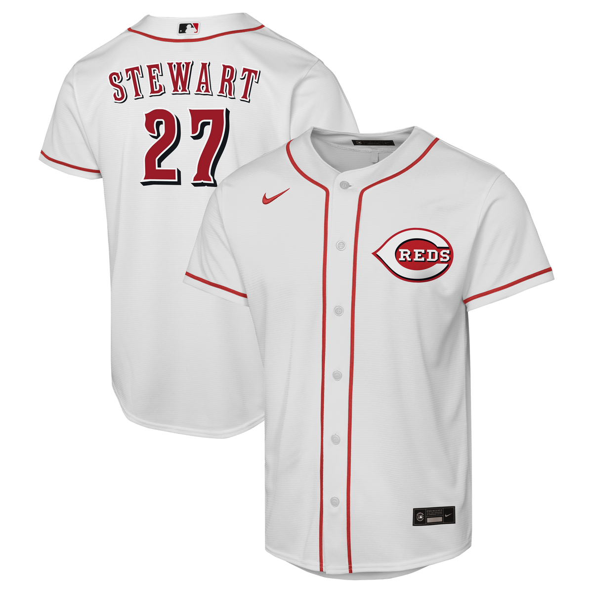 Youth Cincinnati Reds Sal Stewart Nike White Home Replica Player Jersey - 2