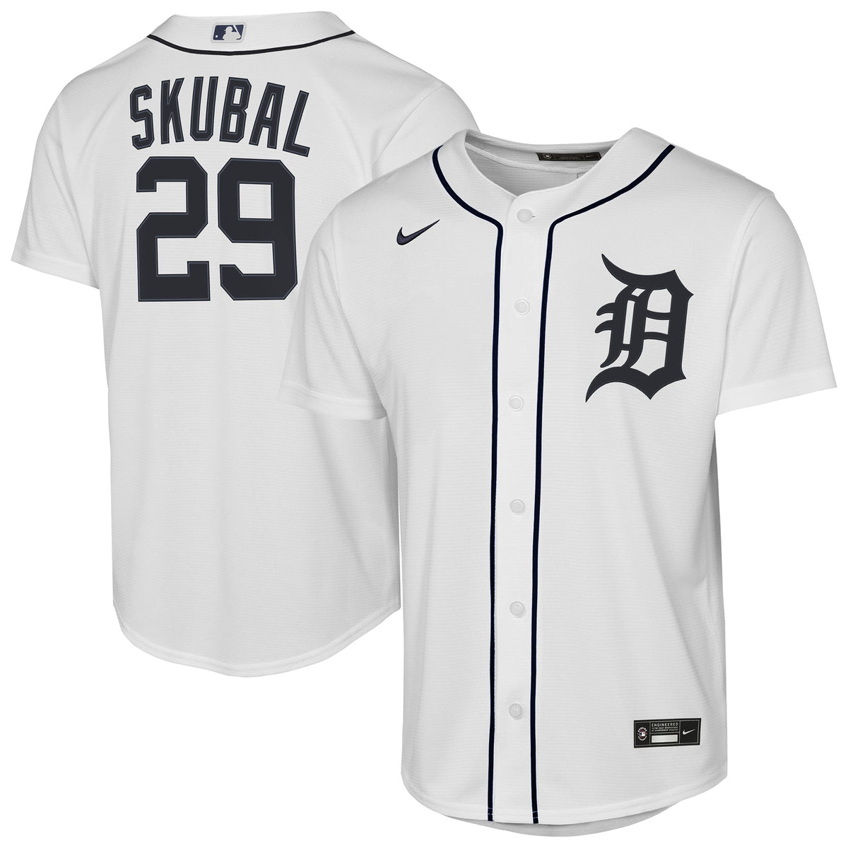 Youth Detroit Tigers Tarik Skubal Nike White Home Replica Player Jersey - 2