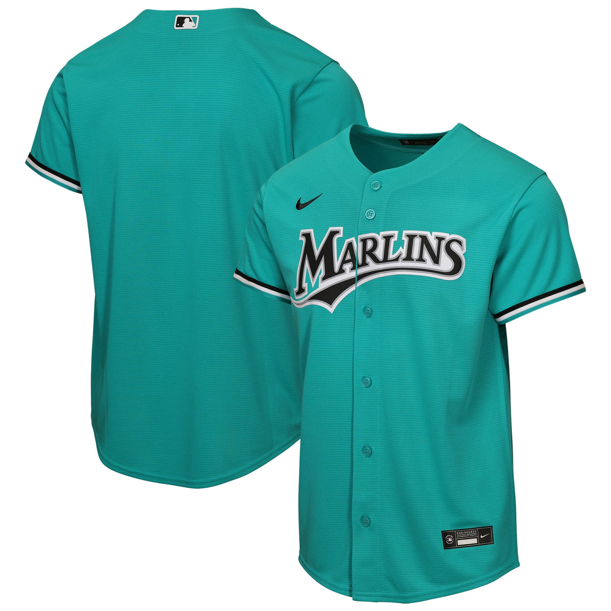Youth Miami Marlins Nike Teal Alternate Replica Jersey