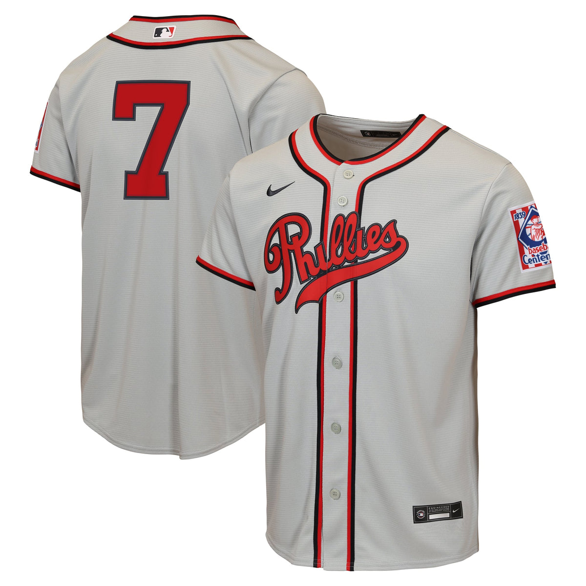 Youth Philadelphia Phillies Trea Turner Nike Gray 2026 Field of Dreams Replica Jersey - 2