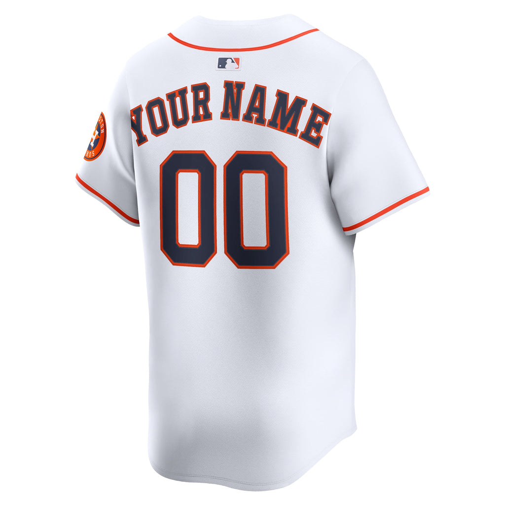 Youth Houston Astros Nike White Home Custom Limited Jersey - 4