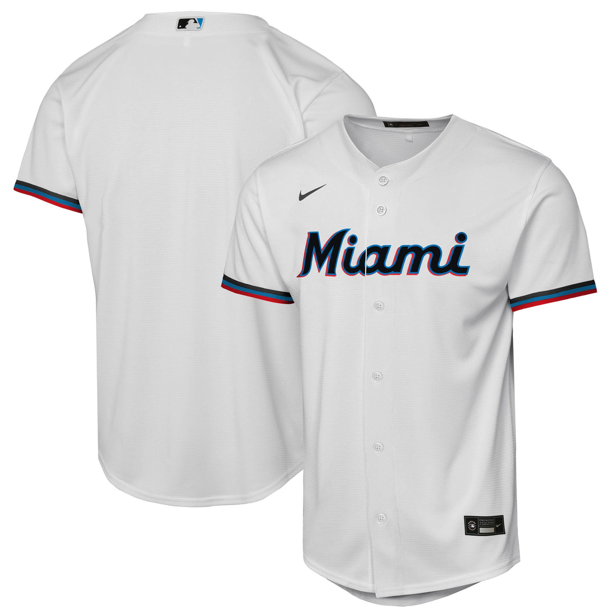 Youth Miami Marlins Nike White Home Replica Jersey